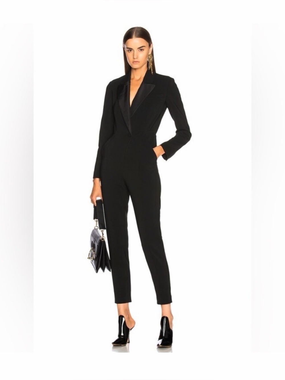 A.L.C. Kensington Tuxedo Cut-Out Jumpsuit Size 0
